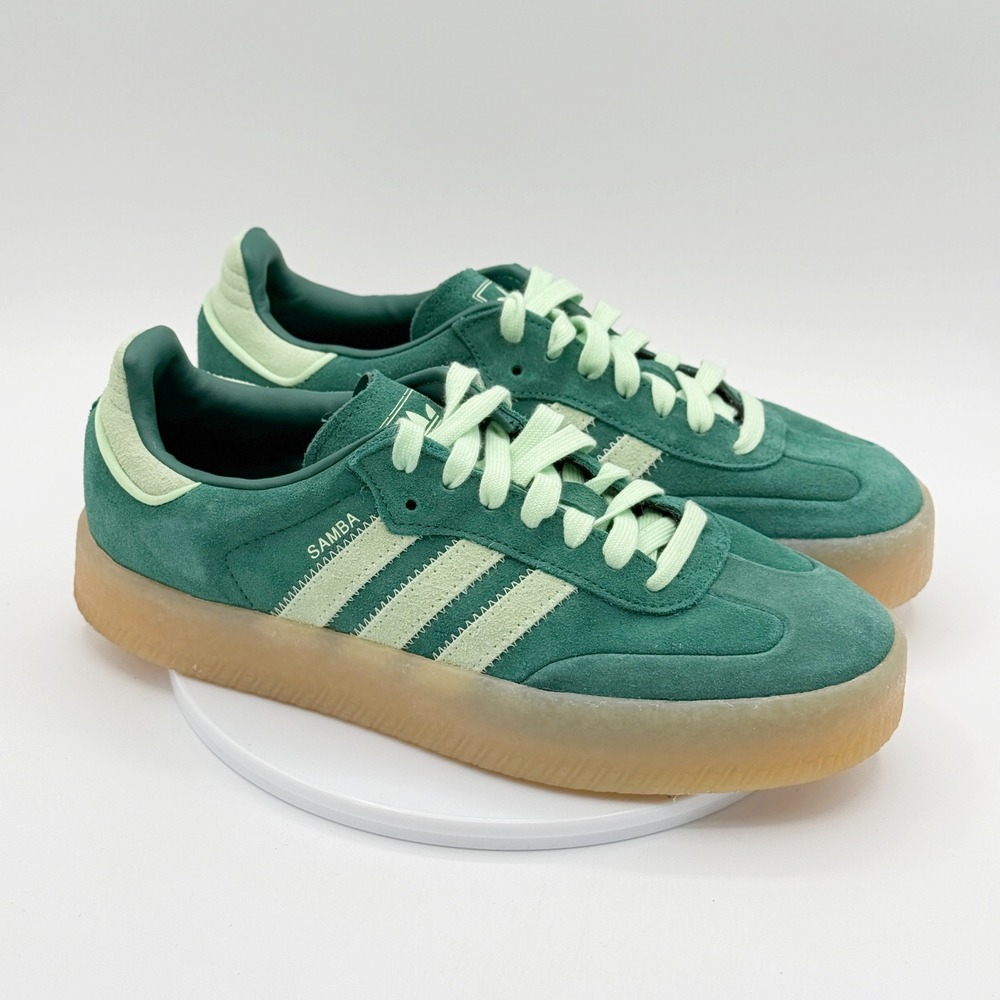 Adidas Sambae Shoes Size 8 Womens Green/Semi/Gum JS4499, NEW no box